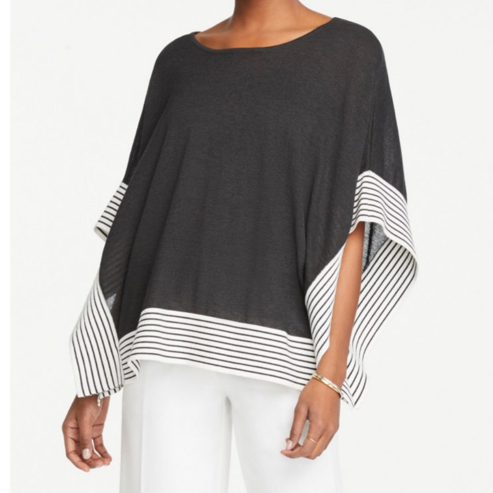 Ann Taylor Factory Tipped Poncho